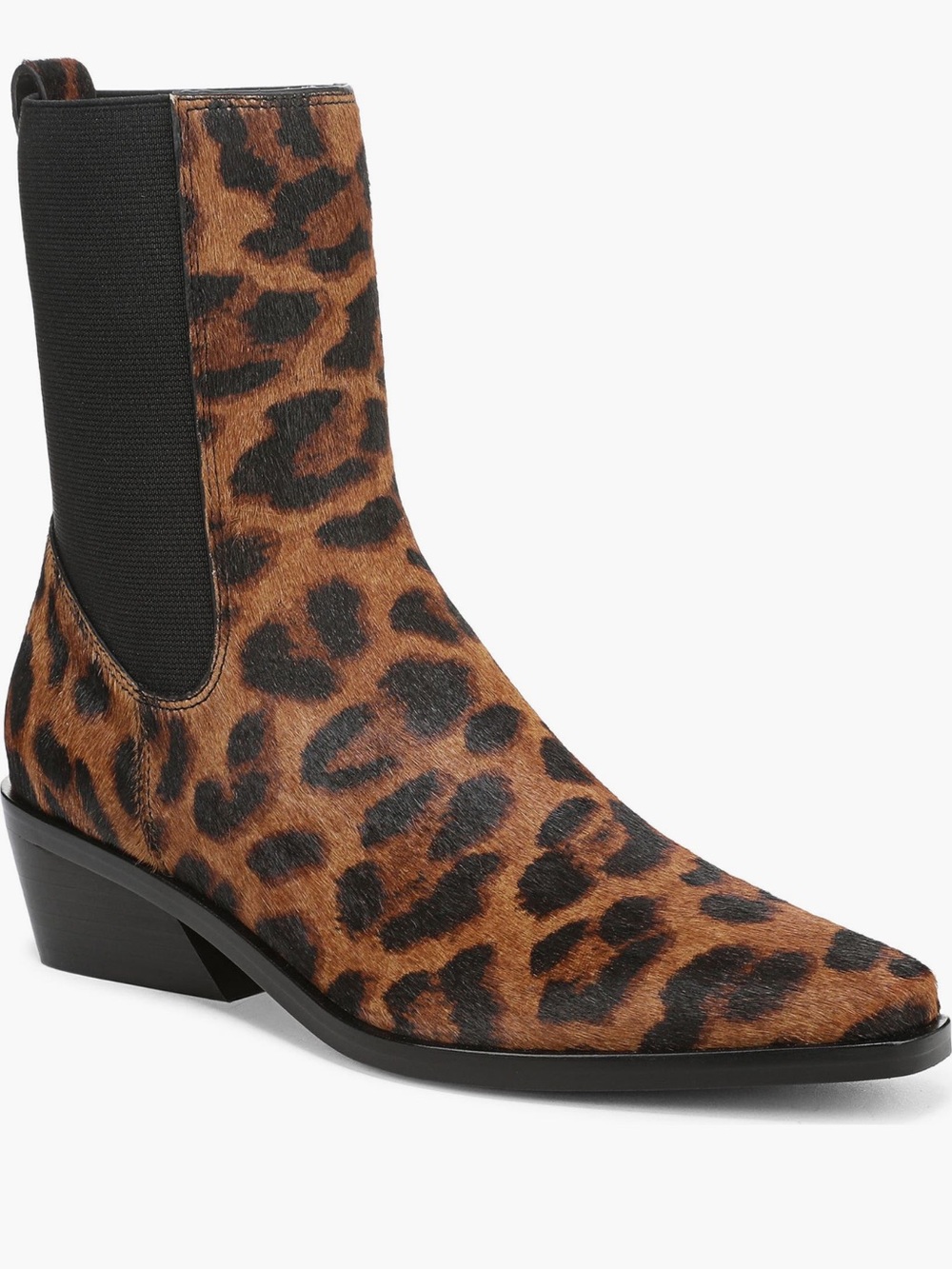 Nordstrom Ainsley Chelsea Boot tan toasted leopard cheetah calf hair sz 9.5 NWT
